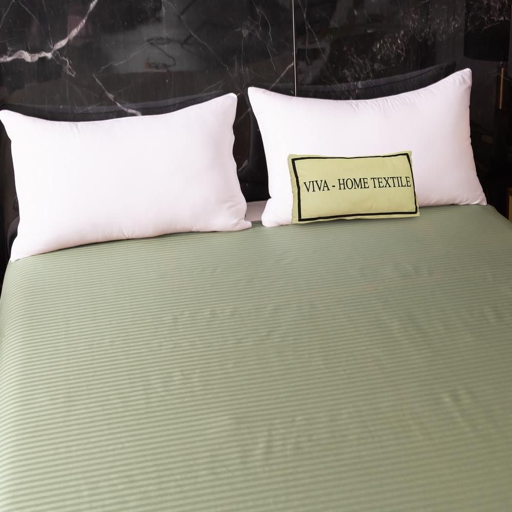 Простыня Страйп Сатин Однотонный 100% хлопок R1CT028