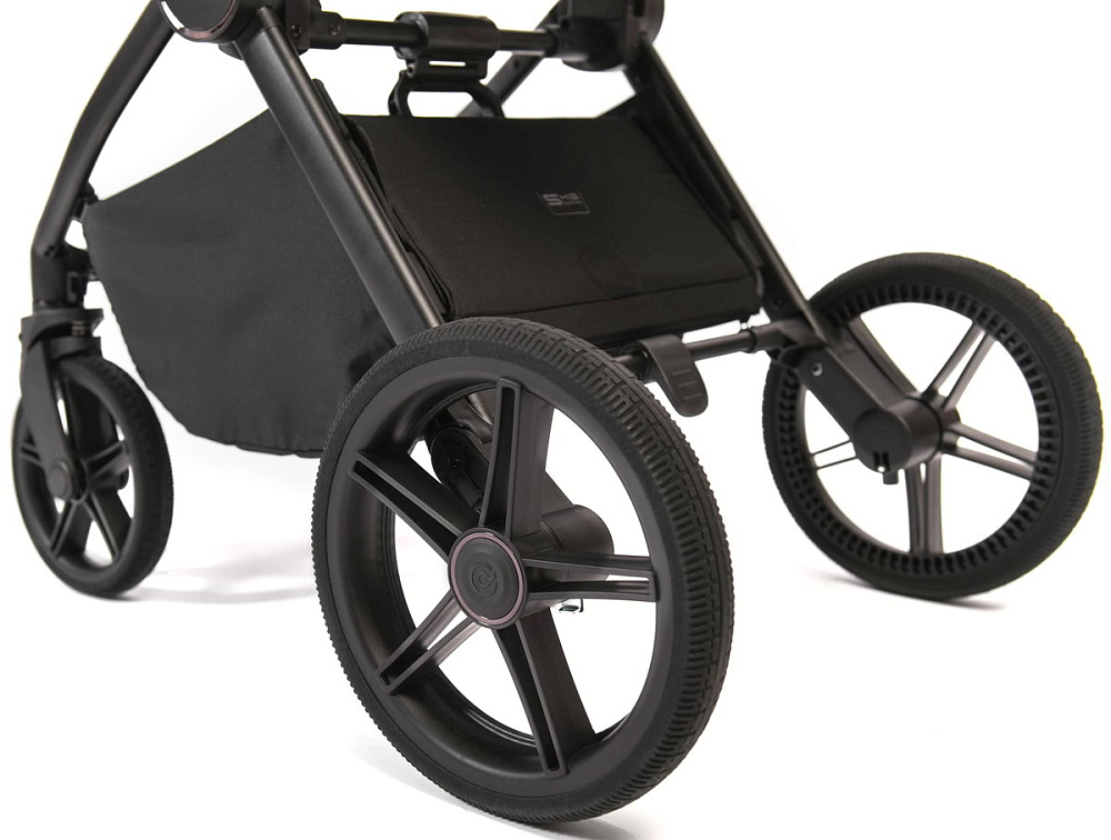 Детская коляска Peppy Monaco 3 в 1 с автокреслом Verona Beige Black (черный), рама черная матовая