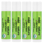 Mild By Nature, Sierra Bees™, органические бальзамы для губ, мята, упаковка из 4 шт. по 4,25 г (0,15 унции)