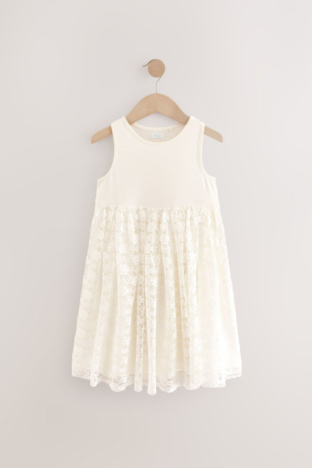 Сарафан и футболка в комплекте для девочки Next E45-369, Кремовый