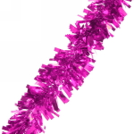Мишура 2м 7см «Золотые блики», Фуксия