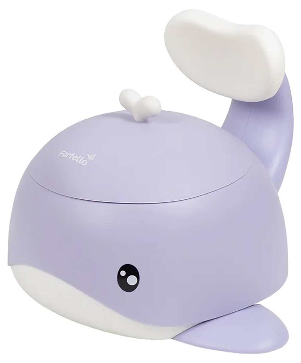 Горшок детский со спинкой и крышкой Farfello A6 фиолетовый