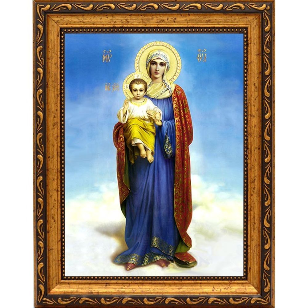 Благодатное Небо (Что Тя наречем). Икона Богородицы на холсте.