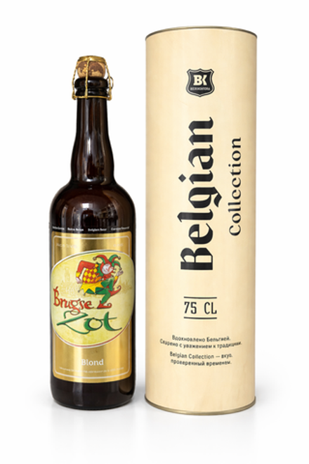 Пиво в Подарочной Упаковке Брюгсе Зот Блонд / Brugse Zot Blond "Beerkontora" 0.75 - в тубе