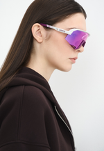 Спортивные очки с диоптриями 100% SLENDALE Matte Chalk - Purple Mirror Lens