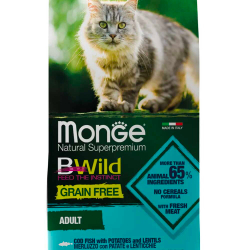 Monge Bwild корм для кошек с треской (беззерновой) (Adult)