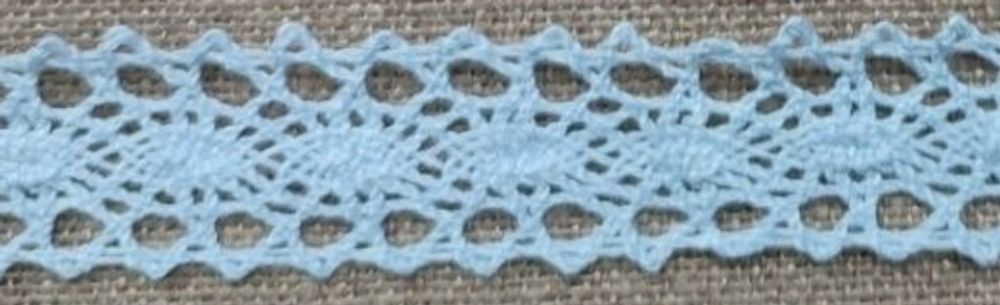 Кружево хлопковое/Тесьма вязаная 19.01.047, ш. 1,9-2 см, голубой