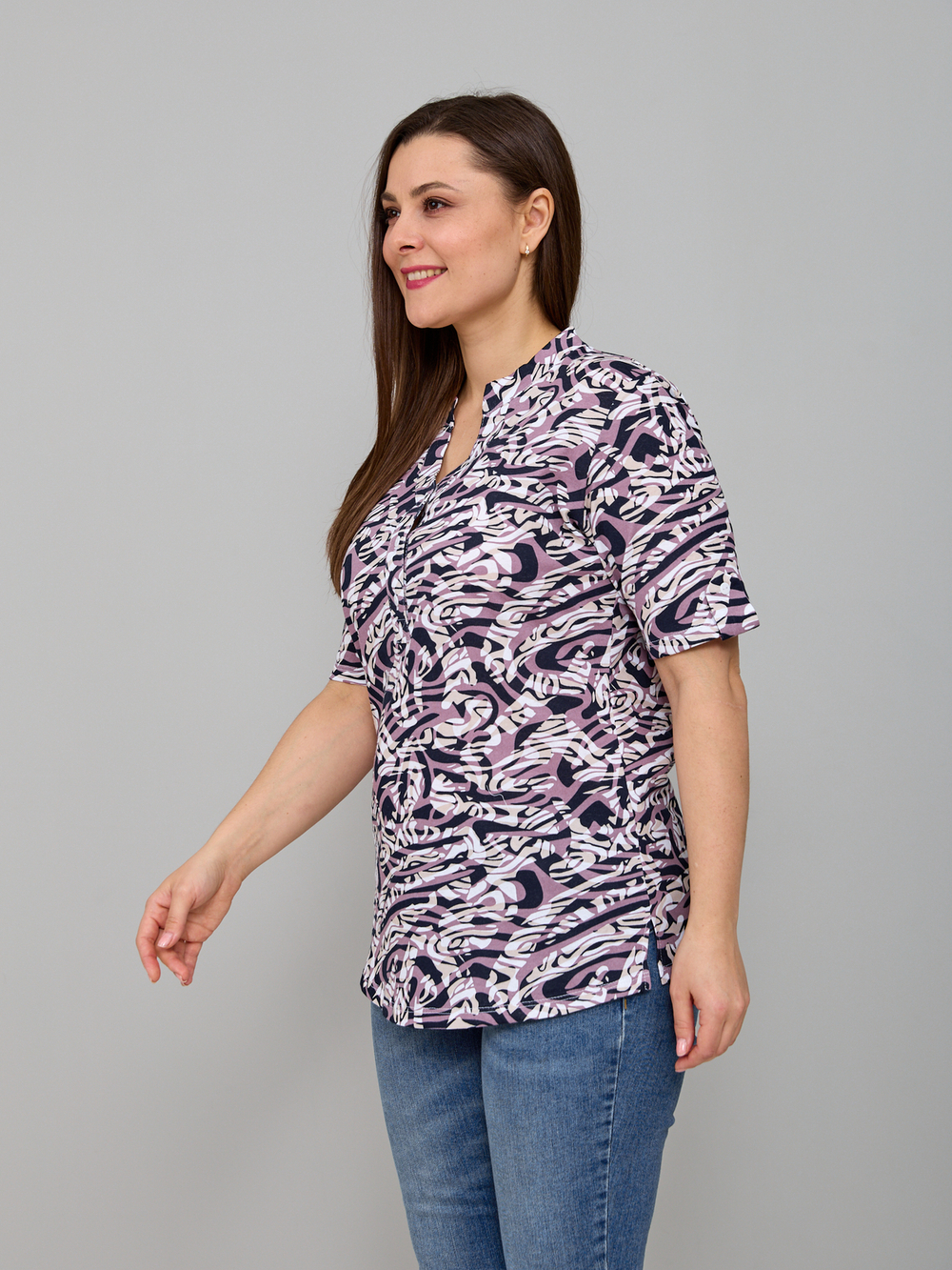 Блузка БЛ-122/кофе-этника