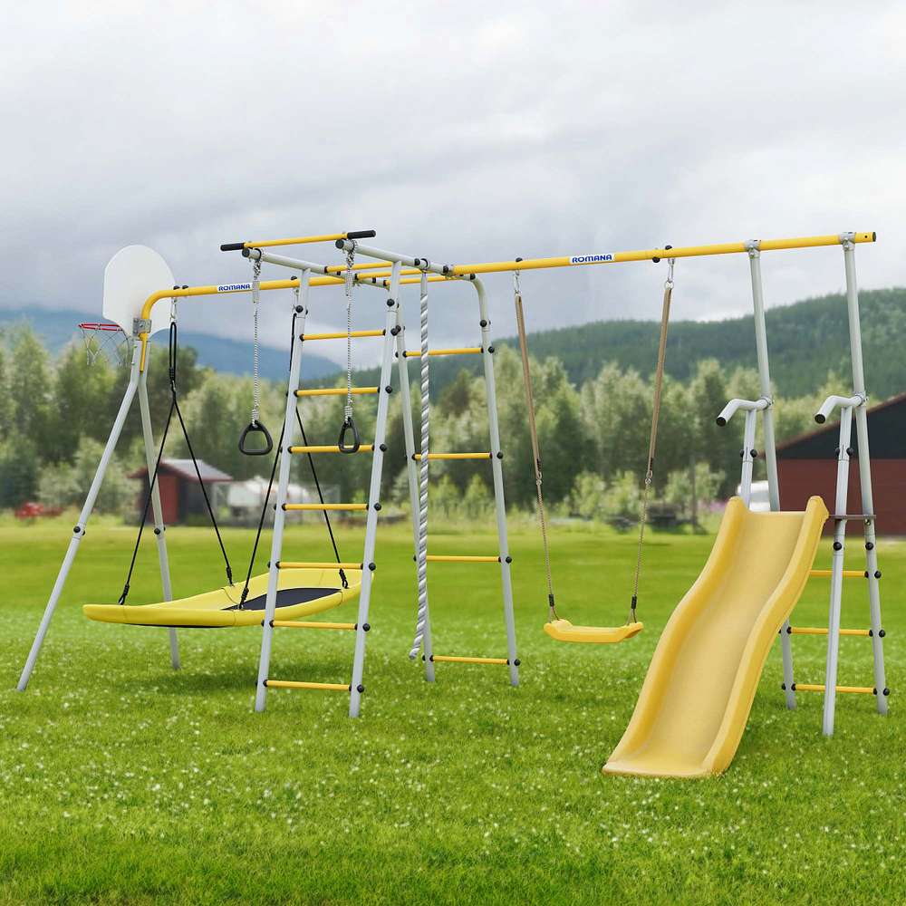 Детский спортивный комплекс для Дачи Romana Лесная поляна-3-PRO (Комплект №3)
