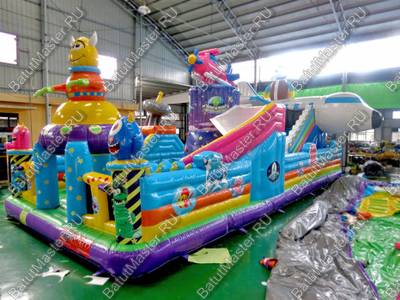 Коммерческий батут "Космические зверята" 16*8*7 м