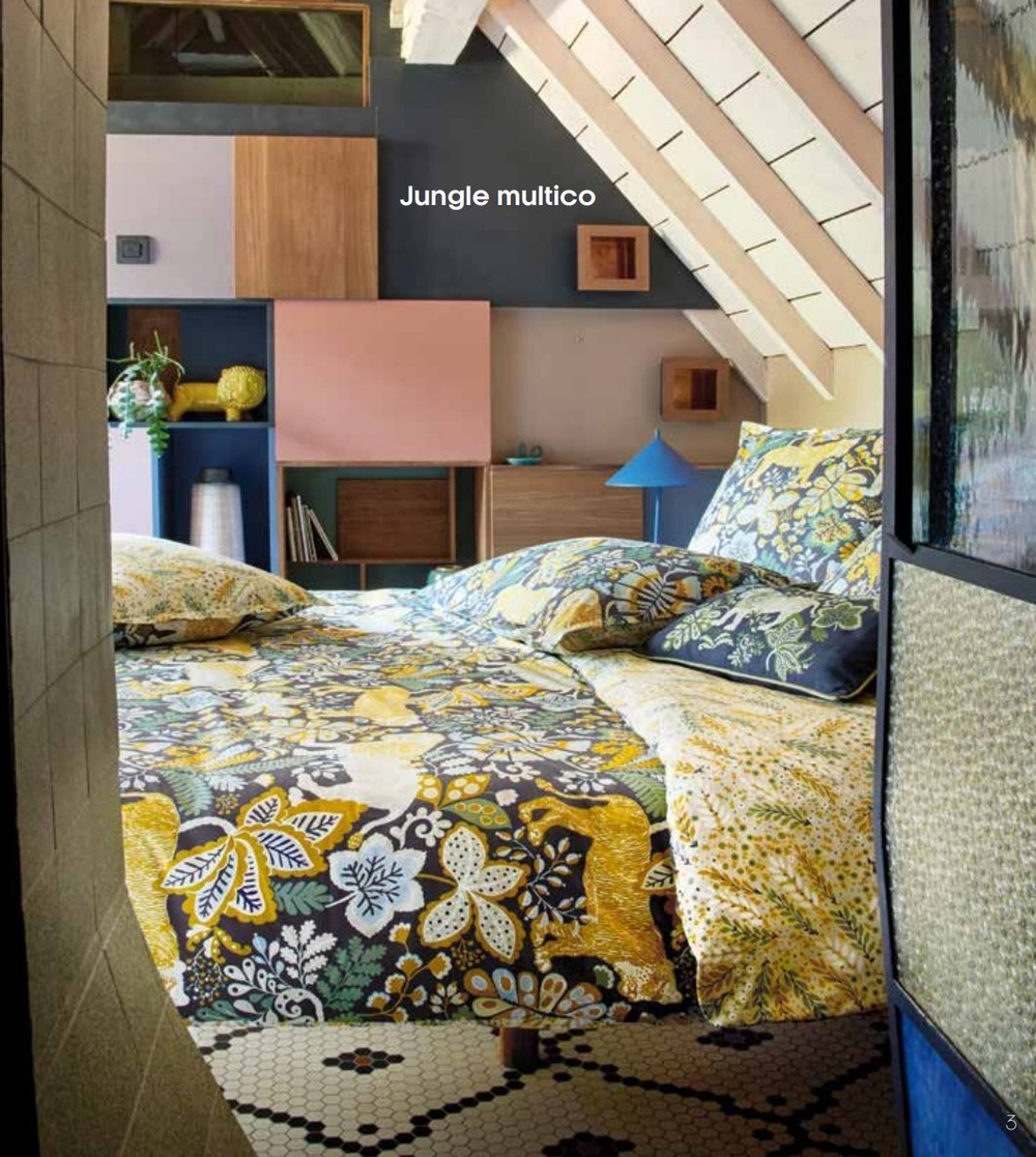 Постельное белье 1.5 спальное Blanc des Vosges Jungle Multico