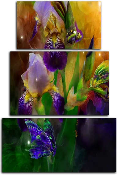Модульная картина "Ирисы"