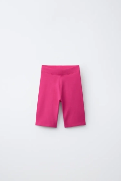 ZARA ОДНОТОННЫЕ ВЕЛОСИПЕДКИ, ЦВЕТ ФУКСИИ
