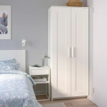 Шкаф платяной 2-дверный - IKEA BRIMNES/БРИМНЭС/БРИМНЕС ИКЕА, 78х190 см, белый