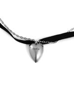 Колье-сердце Любимая на цепочке с лентой