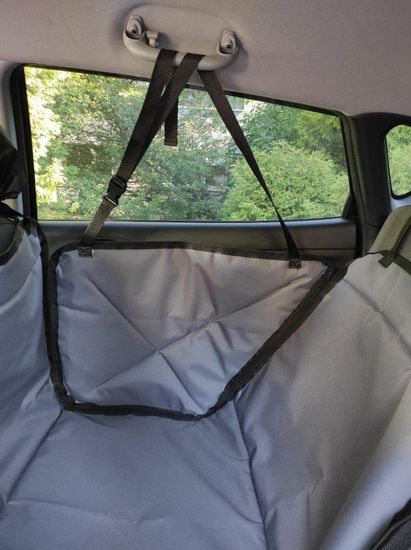 Автогамак "Премиум Трансформер 6-слойный" для перевозки крупных собак до 100 кг на 1/3, 2/3 или заднем сиденье целиком (6-и слойный с ПВХ-600)