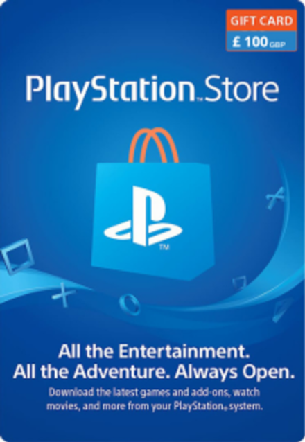Playstation Store Великобритания (GBP) : Карта оплаты £100 [Цифровой код доступа]