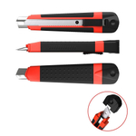 Нож канцелярский ERICH KRAUSE, 18 мм, c автоматической фиксацией лезвия, корпус с резин.вставкой, европодвес