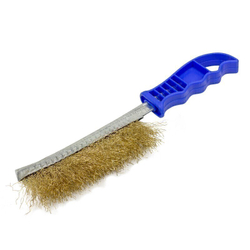 Щетка ручная по металлу с пластиковой ручкой Specos синяя