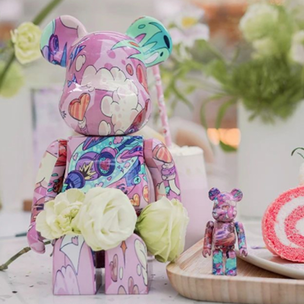 Дизайнерские игрушки BE@RBRICK x qq 100%400%, 4530956592558