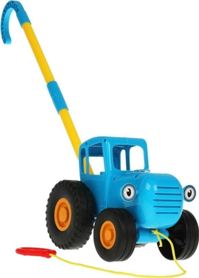 Каталка Синий Трактор с палкой, 9 песен, свет (Умка)