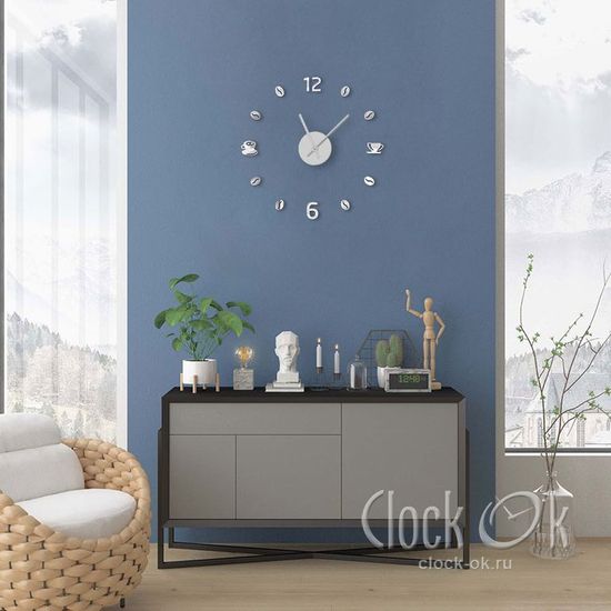 Настенные 3D часы Coffee