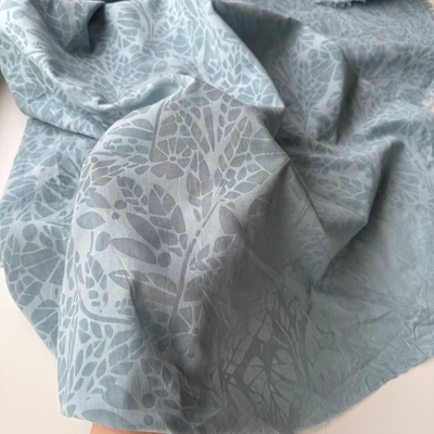 Батист Крупные листья Монстеры (морской фон)