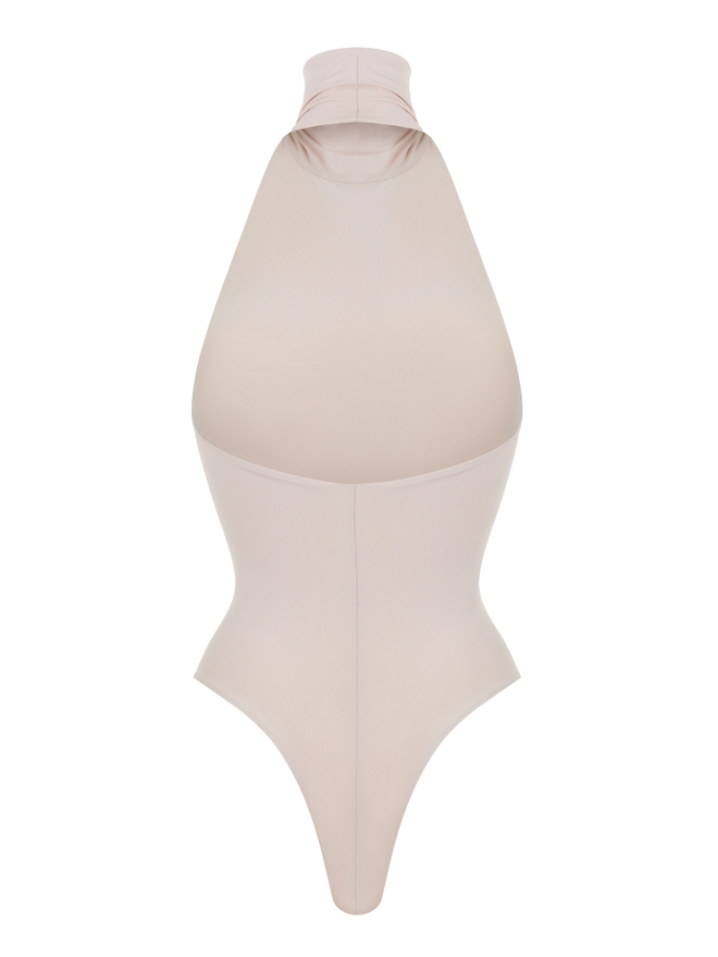 Bodysuit halter — Light greige