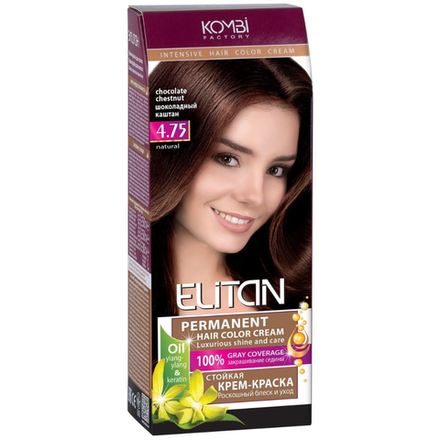 Краска для волос Elitan Intensive №4.75 Шоколадный каштан 100 мл
