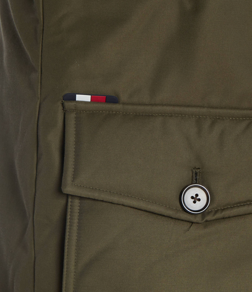 Пуховая куртка ROCKIE NON FUR PARKA Tommy Hilfiger - хаки(MW0MW32779)