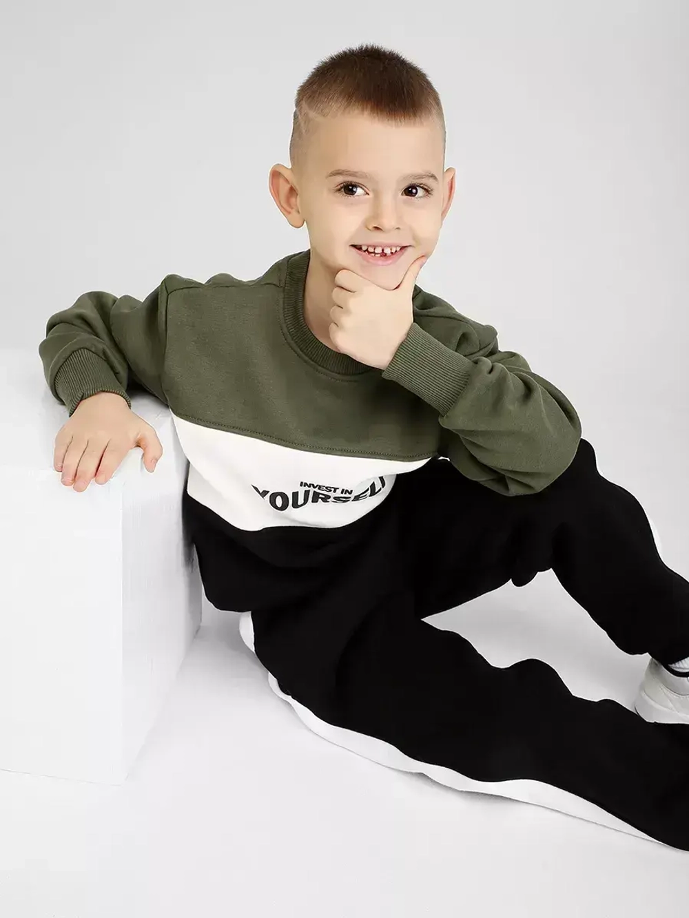 Спортивный костюм детский теплый, оверсайз