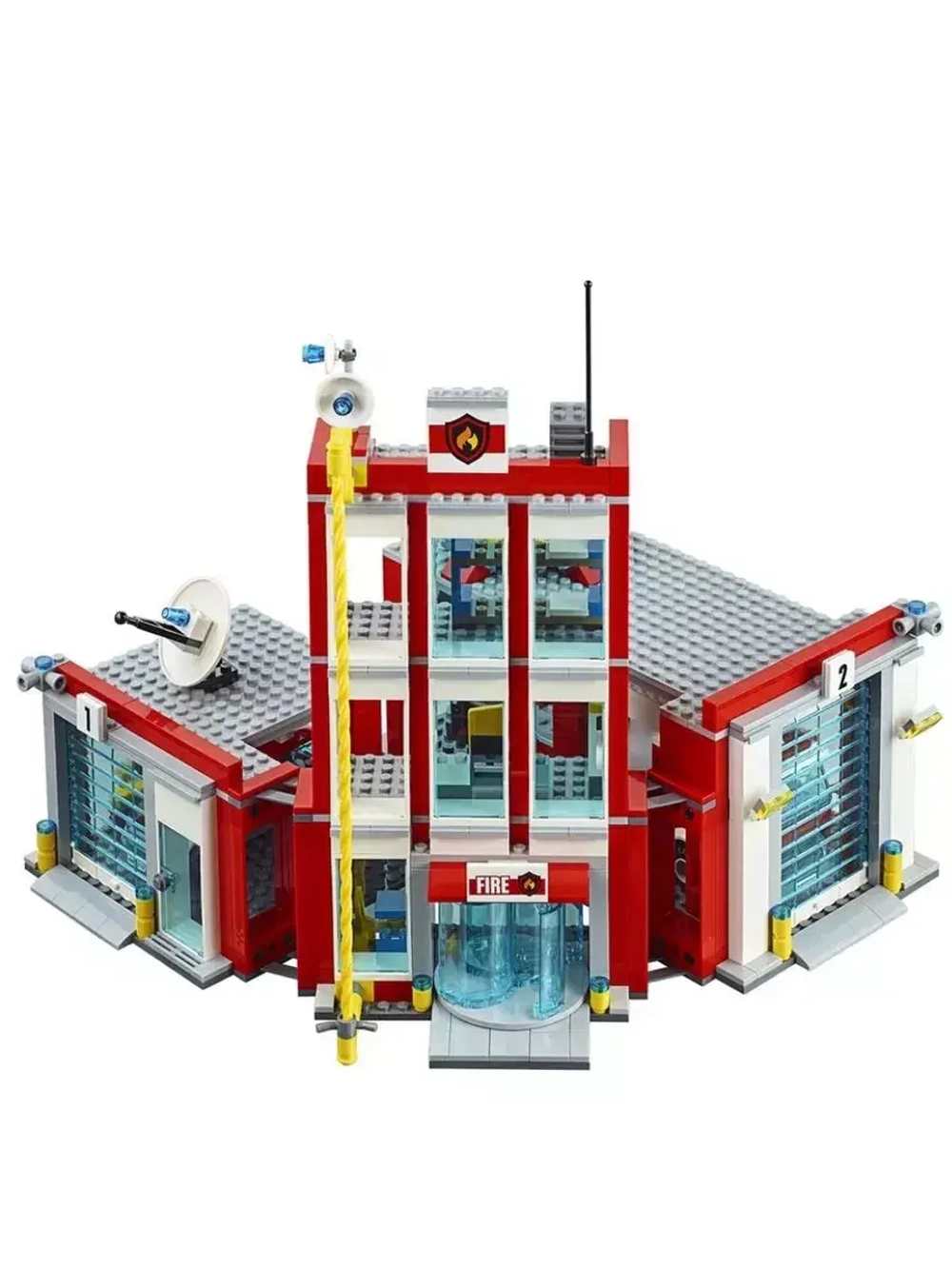 Конструктор Сити Пожарная часть 1068 деталей 82312