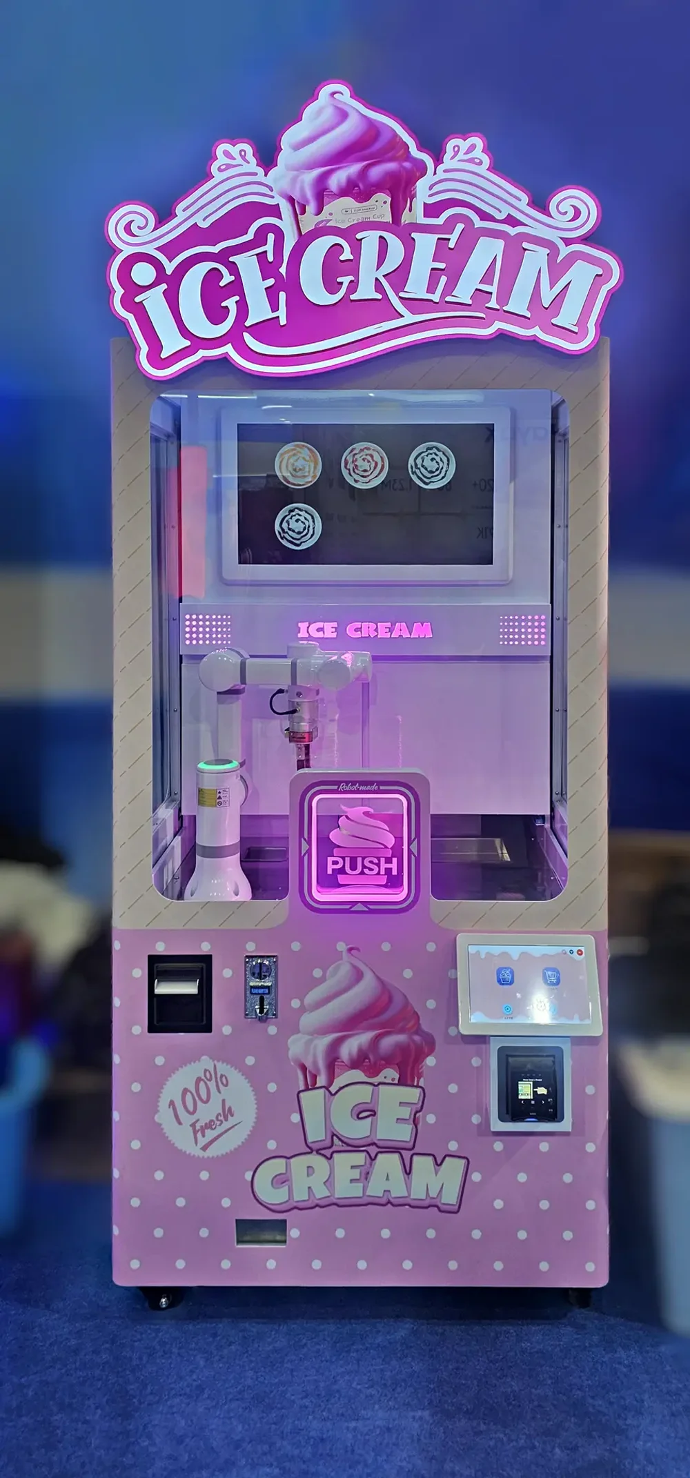Роботизированный вендинговый автомат мороженого «Ice cream»