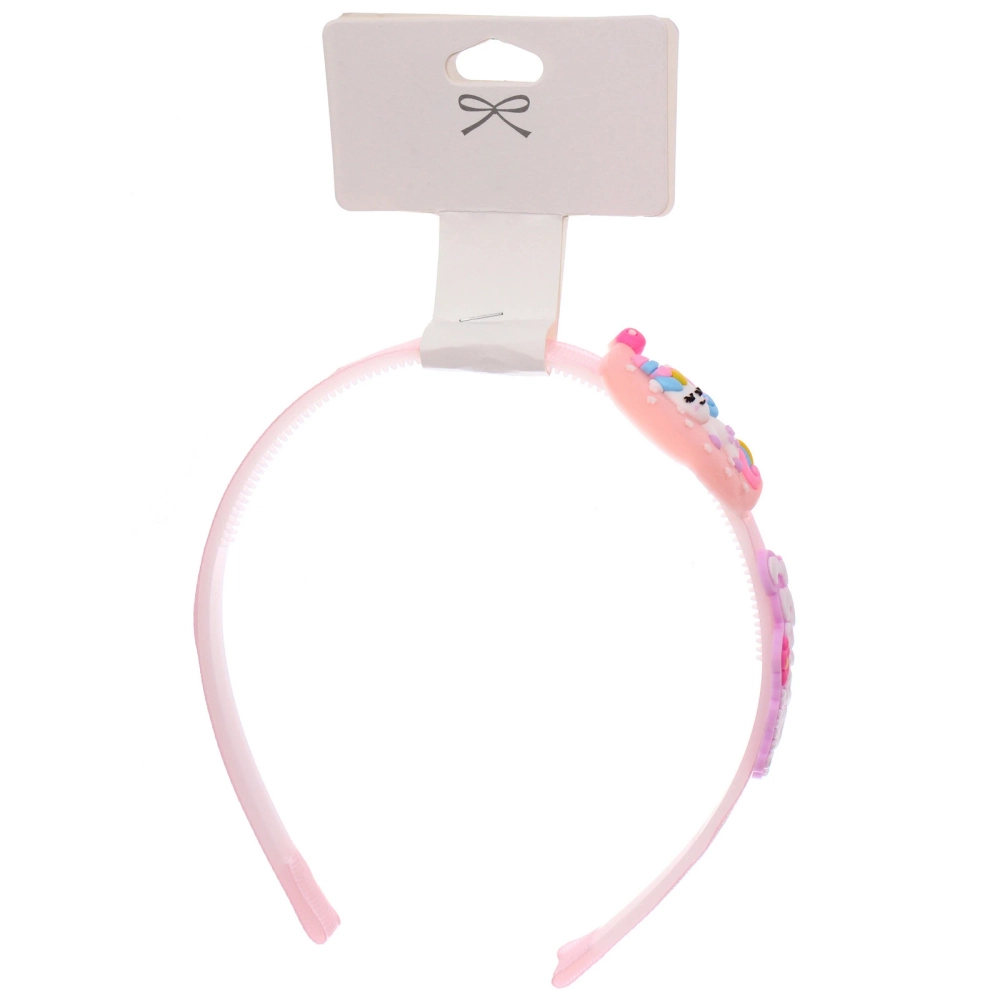 Ободок для волос детский «БАМБИ БУМ», Единорожек, цвет розовый, лавандовый и голубой, 3см