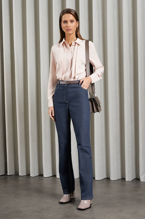 31014 Брюки женские (синий джинс)