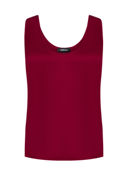 Топ с глубоким вырезом из натурального шелка с шарфиком