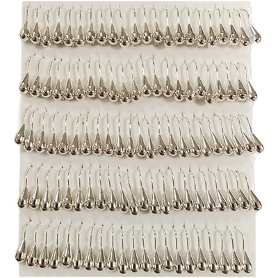 Мормышки вольфрамовые №3 Капля, цвет серебро, 0,45 гр.( набор 10 штук) цена указана за 1 штук