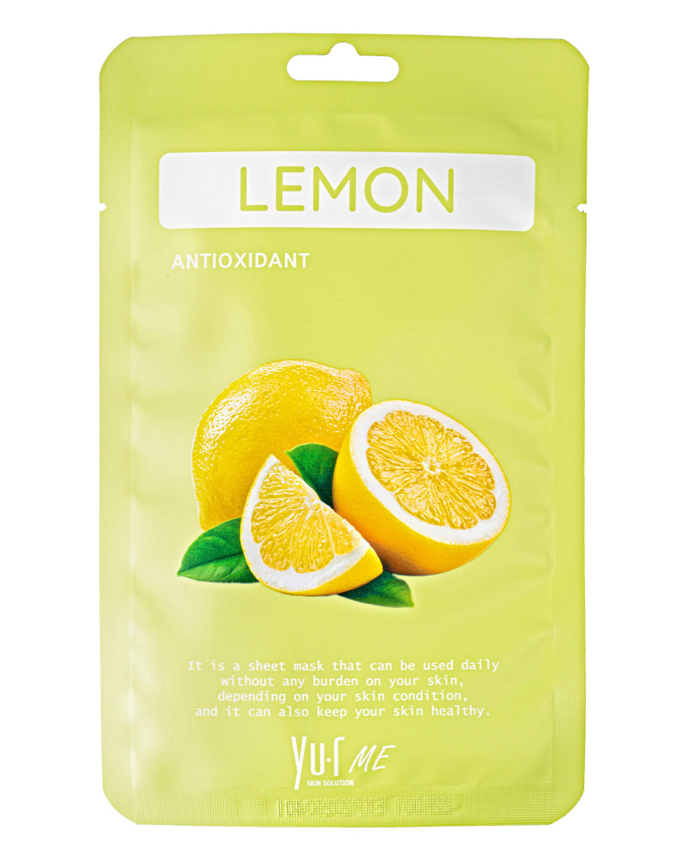 Тканевая маска для лица с экстрактом лимона Yu.R Me Lemon Sheet Mask, 1 шт.