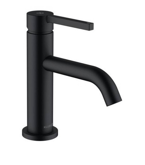 Смеситель для раковины Kludi NOVA FONTE Pura 75 DN 15,  без донного клапана, черный матовый (200283915)