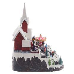 GAEM Фигурка декоративная "Рождество" (4 мелодии, подсвет, движ, 3xAA н/п, +USB), L34 W31 H38 см