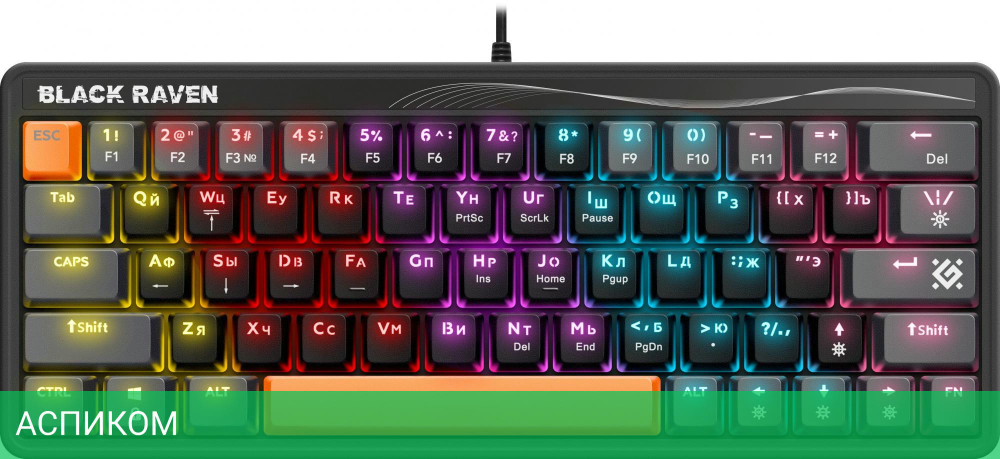 Клавиатура Defender Black Raven GK-417 черный (45414)