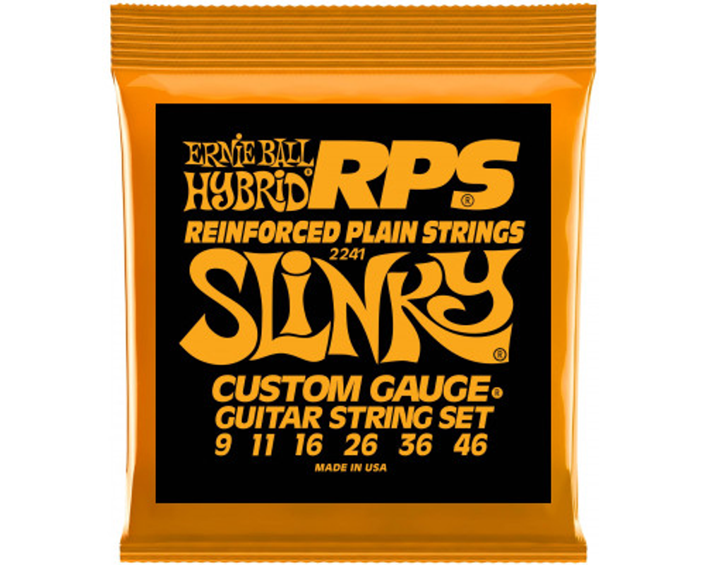 Ernie Ball 2241 RPS Nickel Wound Slinky Hybrid Струны для электрогитары, 9-46. Обмотка - никелированная сталь.