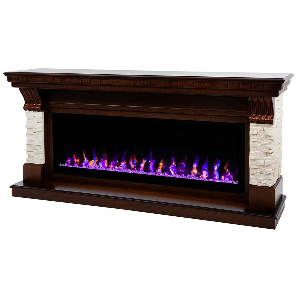 Электрокамин RealFlame Michigan 50 NT орех с очагом Saphir 50
