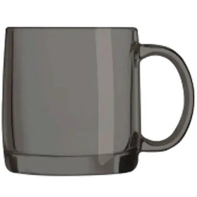 Кружка стеклянная 380мл «Нордик» сияющий графит P9322