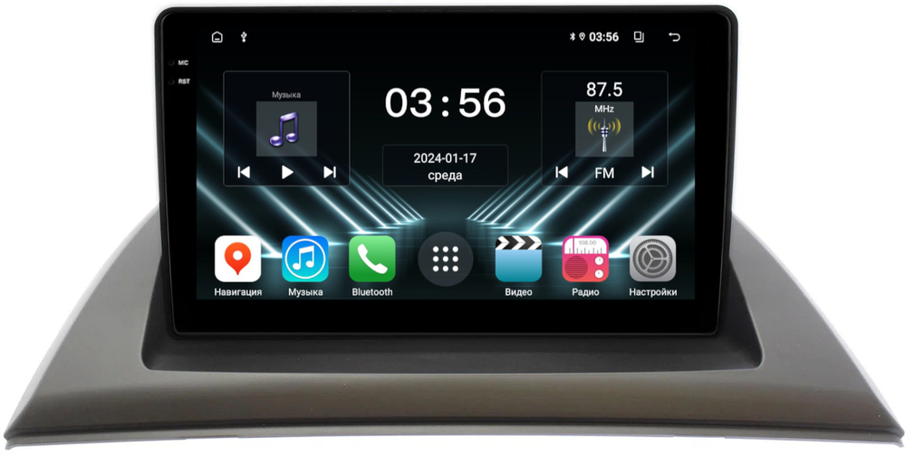 Магнитола BMW X3 E83 2003-2010 - FarCar DX3034M монитор 9.5" IPS на Android 13, 4+64Гб, CarPlay