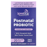 LoveBug Probiotics, послеродовой пробиотик, 20 млрд КОЕ, 30 капсул