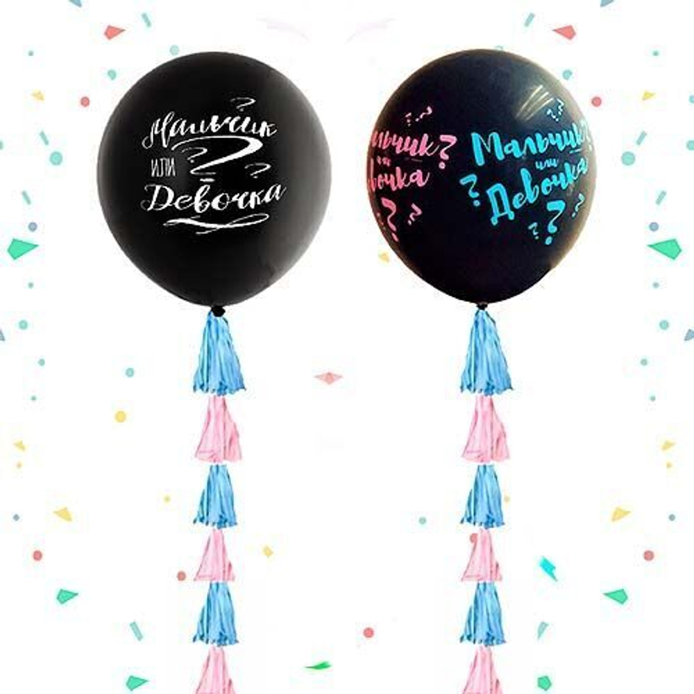 Шар сюрприз с надписью Мальчик или Девочка с наполнением