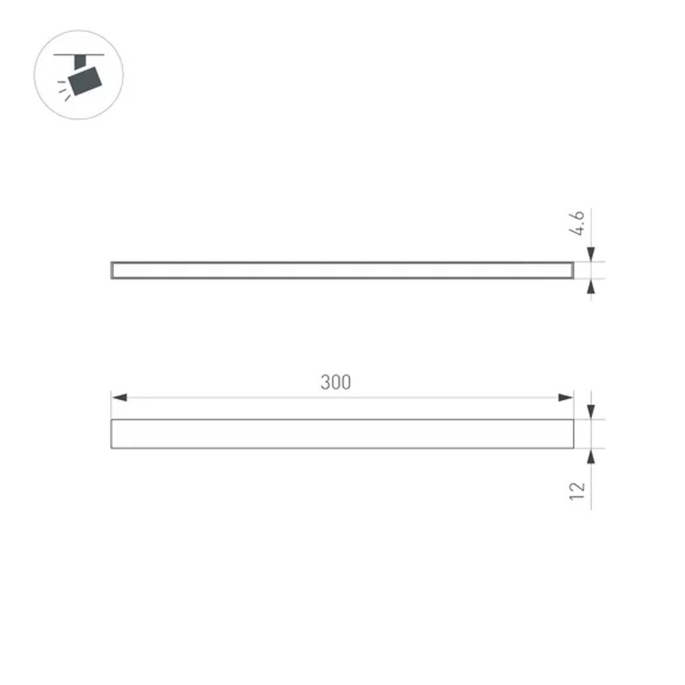 Светильник MAG-MICROCOSM-STRIP-L300-5W Warm3000 (BK, 100 deg, 24V) (Arlight, IP20 Металл, 3 года) 043265