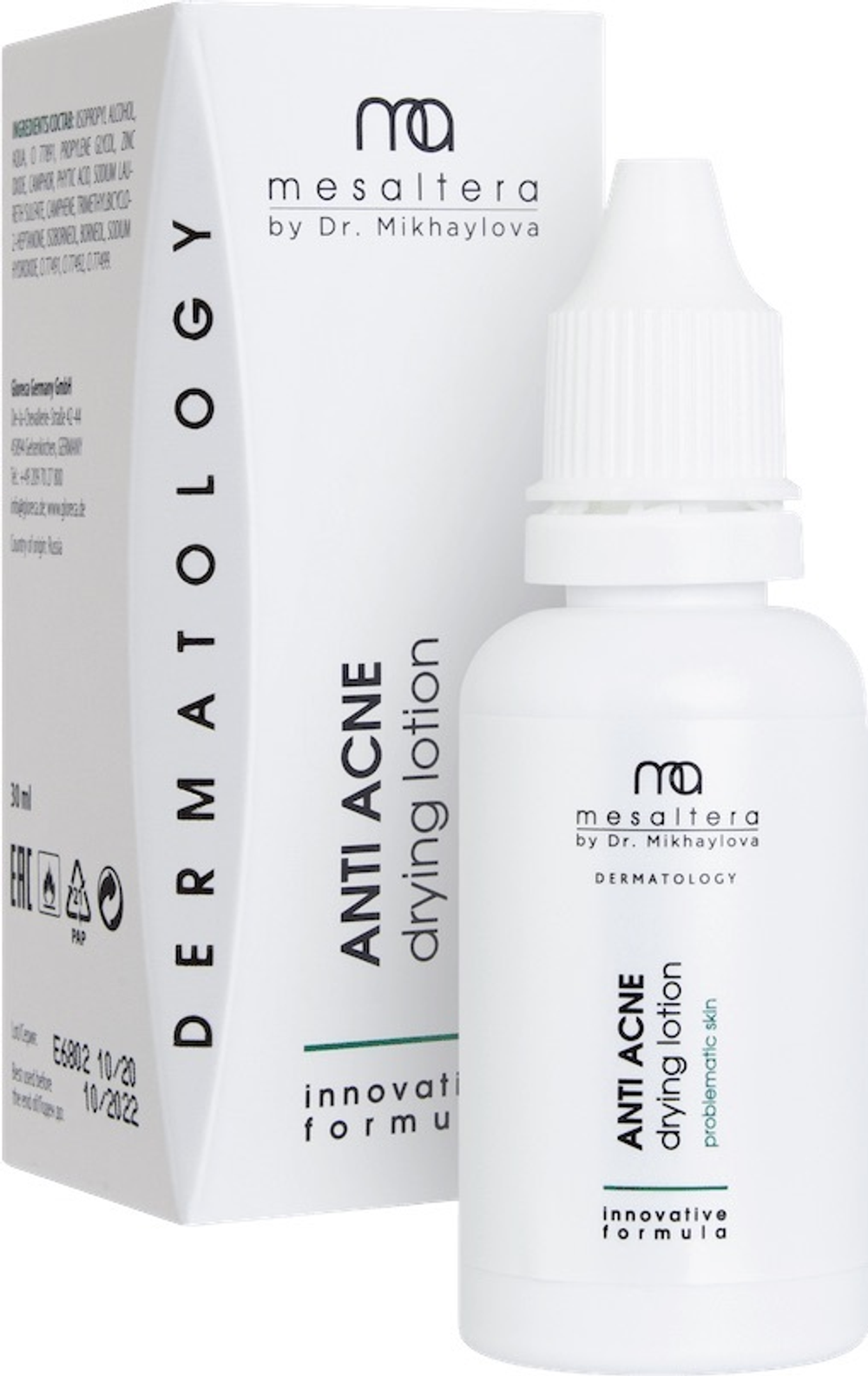MESALTERA BY DR. MIKHAYLOVA ЛОСЬОН ПОДСУШИВАЮЩИЙ ДЛЯ ПРОБЛЕМНОЙ И ЖИРНОЙ КОЖИ 30 мл. 30 мл. | ANTI ACNE DRYING LOTION