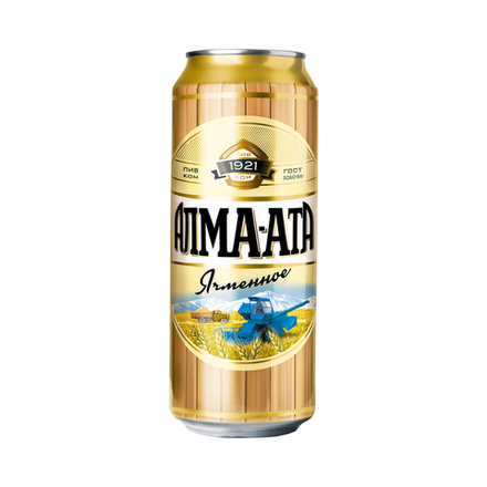 Пиво Алма-Ата ячменное 0,45 л ж/б